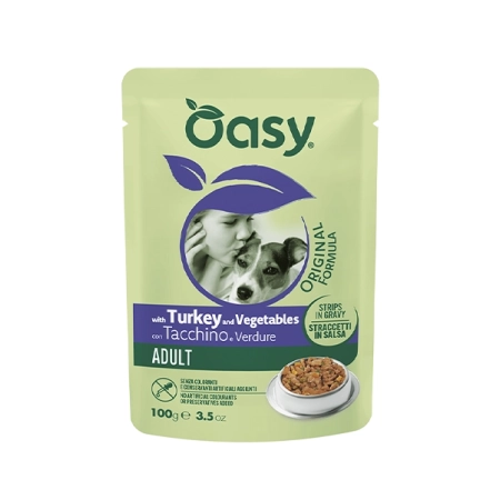 Oasy Strips in Gravy Indyk z warzywami 100g